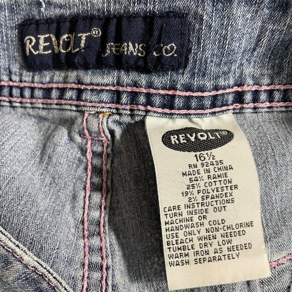 Denim Stretch Cropped Jeans Size 16 1/2 - Picture 6 of 9